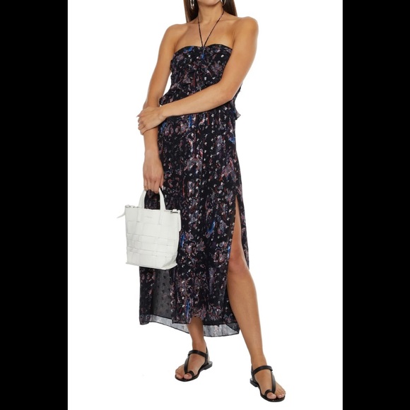 “HOST PICK” Iro Halter Printed Metallic Midi Dress - Picture 3 of 12